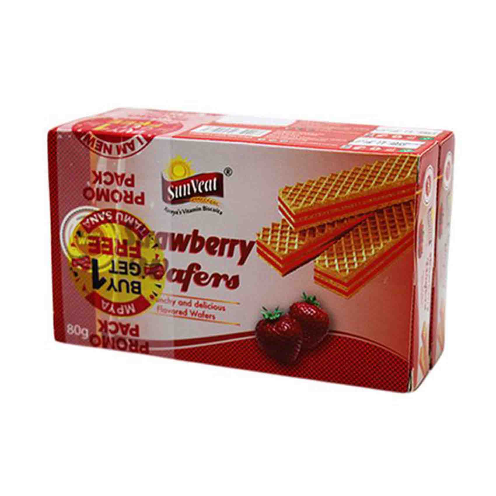 Sunveat Strawberry Wafers 80g