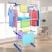Multi Layer Clothes Organizer Drying Rack White/Blue 70 x48 x 168cm