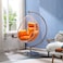 Yulan Transparent Bubble Chair, Glass Cradle, Hanging Basket Chair, Indoor Balcony Home Hemisphere Swing (Orange) 507