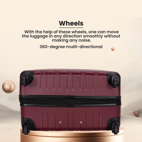 STARGOLD 4 Pack Of Hardside Spinner Number Locked Luggage Trolley