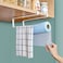 Kitchen Paper Roll Holder Trivets Towel Rack Cabinet Napkins Storage Rack Holder Dispenser Under Cabinet Paper Roll Holders for Kitchen Bathroom Hanging Paper Towel Rack Paper Towels, NO Drilling