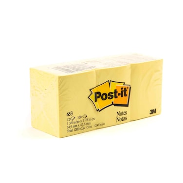 3M Post It Notes 34.9x47.6mm 1200 PC