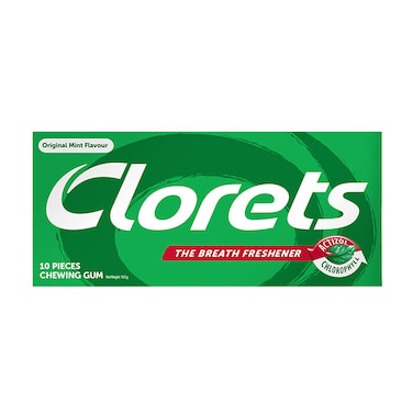 Clorets Original Gum with Mint - 10 Pieces - 12 Count
