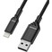 OtterBox USB-A to Lightning Cable 1 Meter - MFi Durable, Tangle-Free, High Speed Charging &amp; Sync Cable 3 Amps for Apple iPhone 12/11/X/Pro/Pro Max/ AirPods/iPad - Black
