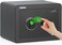 Rubik Fingerprint Safe Box Small, A4 Document Size Biometric Lock With Key, Fire Resistant Powder Coating, For Home Office Cash Money Documents (RB-25YFP, 25x35x25cm) Black