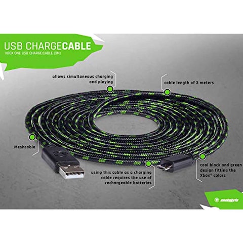 سنيك بايت سلك شحن USB  لأجهزة إكس بوكس ون - متعدد الألوان