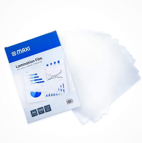 Generic Maxi Lamination Film 216 X 303mm 125Mic In A Box Of 100Pc, A4 Lamination Film, A4 216X303 100