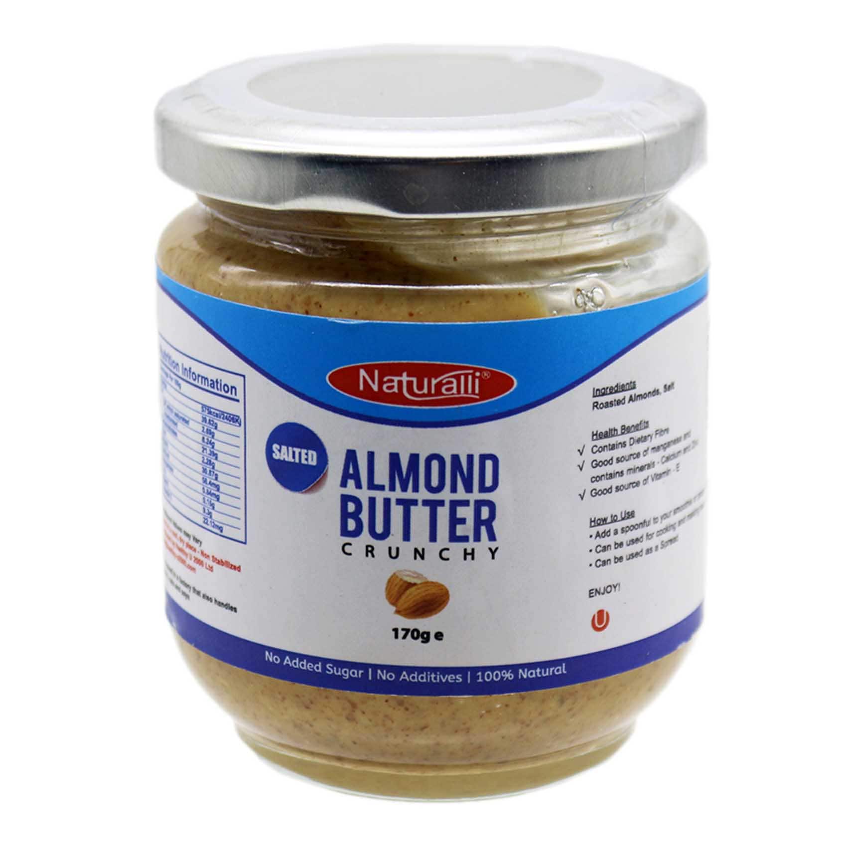 Buy Naturalli Unsalted Almond Butter 170g Online | Carrefour Kenya