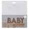 Hello Baby Wicker Baby Sign Nursery Decoration Pack of 4