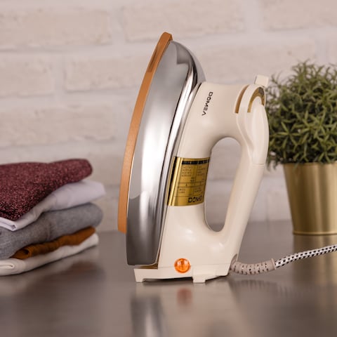 DOMEA&reg;&reg; Electric Dry Iron, 1200W, 1.9 kg Heavy Weight, Ceramic Coating, Automatic Thermostat Cut-Off, Suitable for All Cloth Types   7 Years Warranty