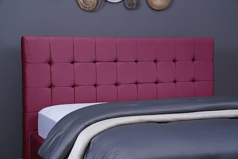 PAN Home Home Furnishings Hermonia Headboard Velvet Pink L-180: H-125cm 180x125 Pink