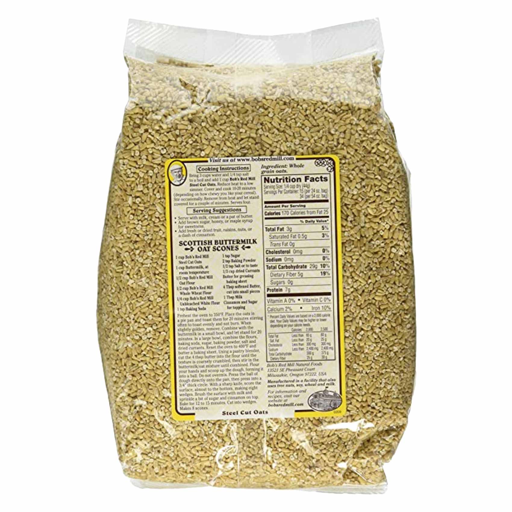 Bob's Red Mill Oats Steel Cut 1.53 Kg product thumbnail 2