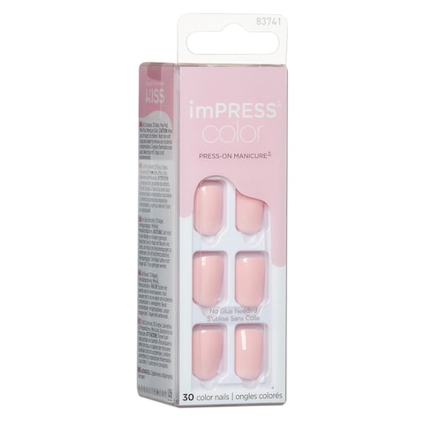 Kiss Impress Colour Press-On Manicure False Nails KIMC002C Pick Me Pink