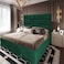 In House Alex Velvet Bed Frame - Queen - 200x150 cm - Dark Green
