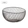 Decdeal - Fruit Dish Round Fruit Basket Metal Wire Bowl Stylish Dish Organizer for Bread Fruit Snacks Candy Households Items