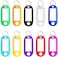 Generic Key Tags, 50 Pack Tough Plastic Id Labels Keyring Keychain With Split Ring And White Label, 10 Assorted Colors