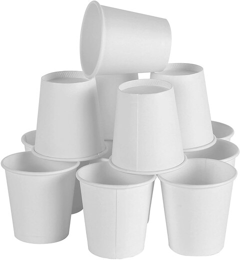 Lavish [200 Cups] 2.5 Oz White Paper Qahwa Cups, Is Suitable For Coffee Tea Or Hot Chocolate Very Suitable For Home And Office Use