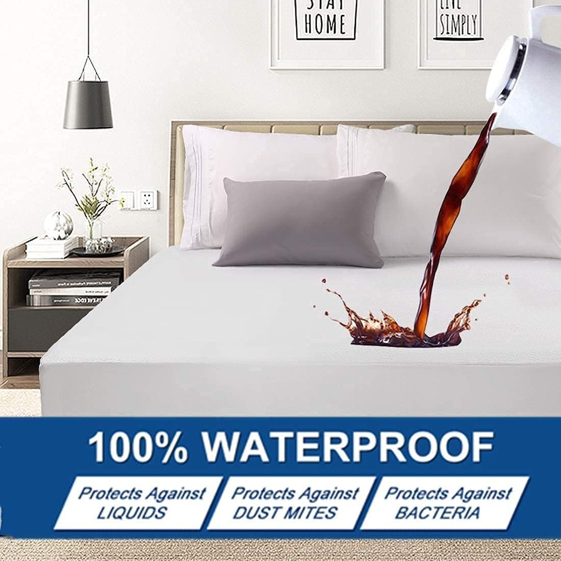 Deep Sleep Every Night Waterproof Mattress Protector Single/Twin 100 X 200 Cm Pack Of 1