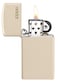 Zippo 49528ZL Slim Flat Sand Zippo Logo Windproof Lighter
