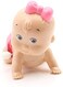 Generic Wind Up Clockwork Baby Dolls Toy Shaking Head And Crawling - Pink