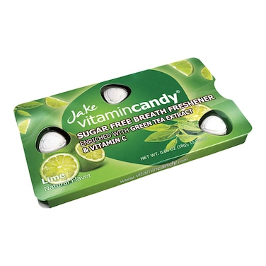 Jake Vitamin Candy Lime With Green Tea 18Gm
