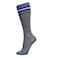 SCHOOL SOCKS GREY/BLUE STRIPE XL