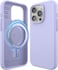 elago Magnetic Liquid Silicone for iPhone 15 PRO case cover compatible with MagSafe Shockproof - Purple
