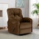American Polo Velvet Rocking Recliner Chair - Light Brown - American Polo