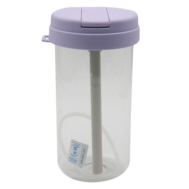 Water Bottle With Straw Small 500Ml Clearpurple