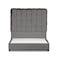 In House Al Shahba Velvet Bed Frame - Queen - 200x160 cm - Gray