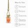 FRESH STRAWBERRY Car Air Freshener Perfume Hanging Air Freshener, Long-Lasting Scent 30ml, Stylish Glass Bottle With Rope