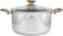 Royalford Stainless Steel Casserole With Glass Lid, Red, 28X15.5cm, Rf8550