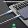 سلك شاحن يوجرين نايلون مظفر USB إلى USB-C بطول 1 م - أبيض