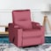 In House Velvet Rocking &amp; Rotating Cinematic Recliner Chair With Cups Holder - Dark Pink - AB08