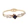 JANNAH Women's Fashion Bracelet | JANNAH Women's Fashion Bracelet | Four-Leaf Clover Wrist Band Hinge with Cubic Zirconia Inlaid Bangles for Women