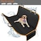 Pet Dog Cat Car Back Seat Cover Cushion Mat Protector, Waterproof Scratchproof Nonslip Folding Hammock for Pet, Against Dirt and Pet Fur Seat Covers, 54x58in/137x147cm (Black+Orange)
