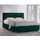 In House Lombardia Velvet Bed Frame - Single - 200x120 cm - Dark Green