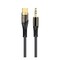 Lanex Lightning to Jack Audio Cable - 3.5mm - Black  - LH09