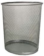 اشتري Generic Metal Mesh Waste Basket Round Medium Silver في الامارات