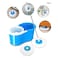 Home 360 Spin Mop And Bucket With Stainless Steel Handle Blue
