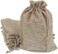 Red Dot Gift 50-Packed Burlap Bags With Drawstring Gift Jute Bags Used For Gift Packing (Brown, 17*24cm)