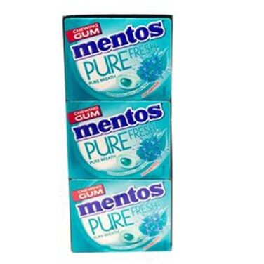 Mentos Pure Fresh Winter Green Chewing Gum 14g x Pack of 18