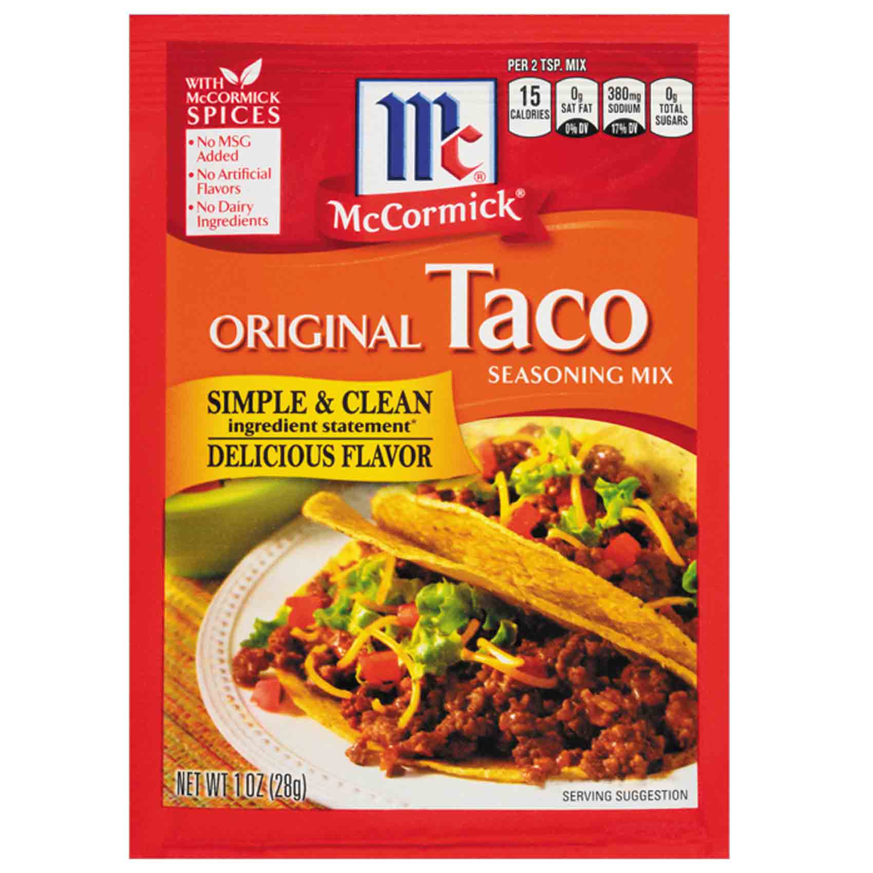 Mccormick Original Taco Seasoning Mix 28 Gram