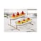 Shallow Oval Double Layer Porcelain Plate With Stand White 30cm Pack of 2