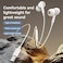 Yesido YH45 Earphones with Wired Control and Ergonomic Design, 3 Buttons and Type-C Connector - White