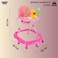 Lovely Baby Foldable Kids Walker LB 852 with Adjustable Height, Music &amp; Toys, Rotating Wheels, Foldable Safe Support Activity Walker for Toddlers, Small Infant Boy Girl 6-15 M - Pink