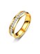 Generic Cubic Zircon Titanium Steel Plated Ring Gold/Silver