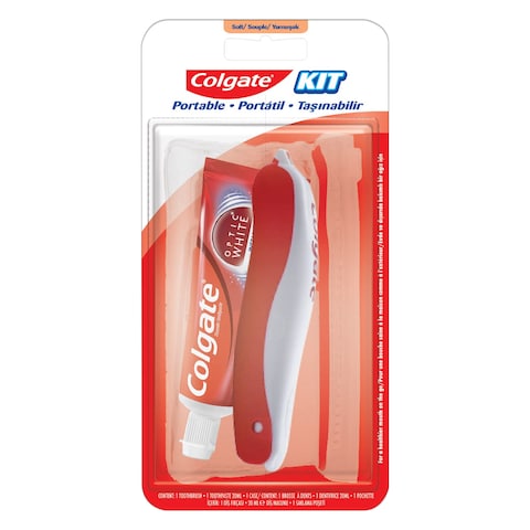 Colgate Optic White Toothpaste 20ml + Toothbrush Travel Set