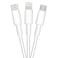 X.Cell 3-In-1 USB-A To USB-C-Lightning-Micro USB Cable A31 White