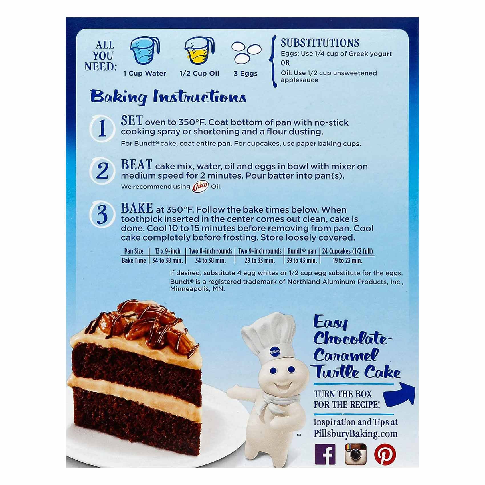 Pillsbury Cake Mix Premium Chocolate 432 Gram product thumbnail 2